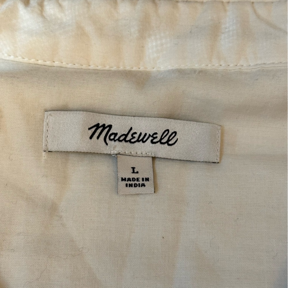 Madewell Corduroy Long-Sleeve Mini Shirtdress 100% Cotton Size Large - Picture 10 of 14